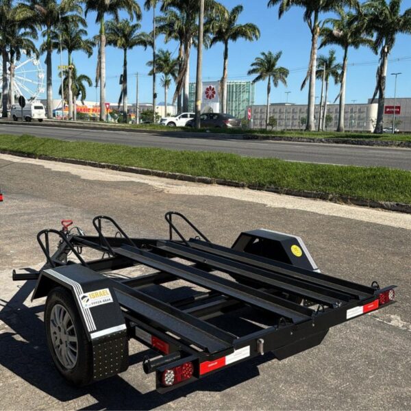 Carreta Prancha Simples p/ Transporte 3 Motos c/ Rampa Reforçada p/ Motos Alta Cilindrada - Imagem 7