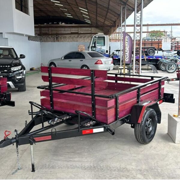 Carreta Fazendinha Mista Intermediária p/ 3 Motos com Rampa 2.00x1.40x0.40m