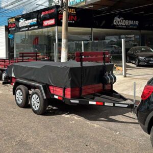Carreta Fazendinha Premium com 2 eixos para 1.700kg com Capota - 3.20 x 1.60 x 0.50m